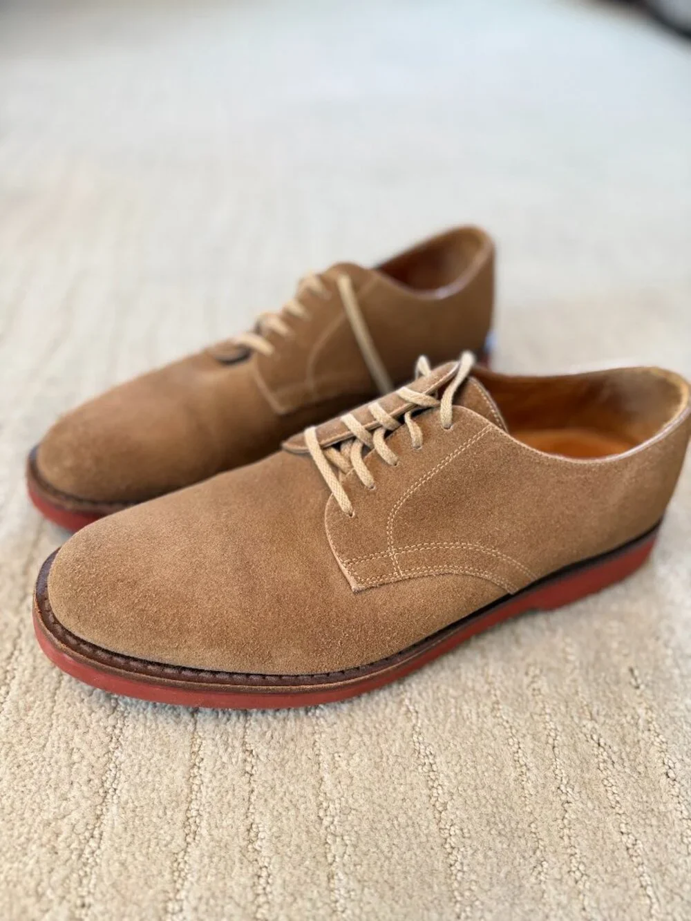 Cole Haan Country Men's Suede Brick Sole Oxford Bucks Tan - 11D